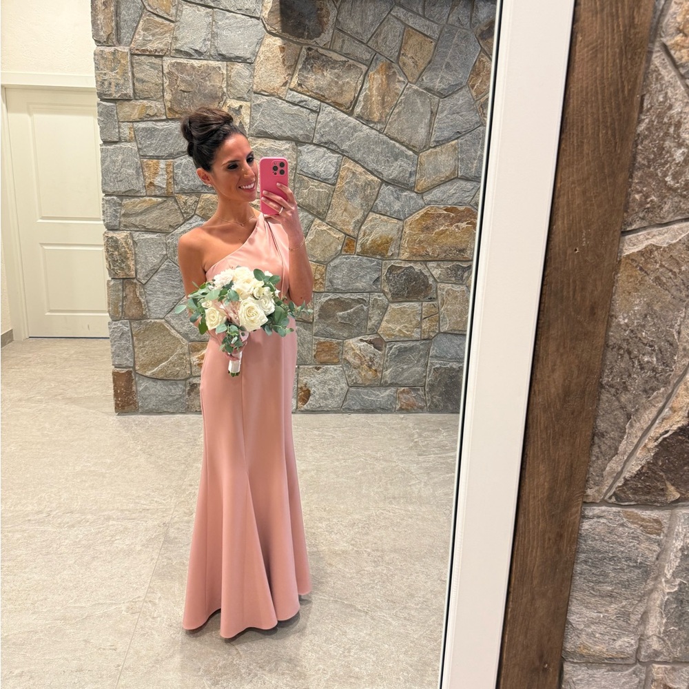 Revelry Rowan Crepe Dress Blushing Bride - Picture 2 of 2